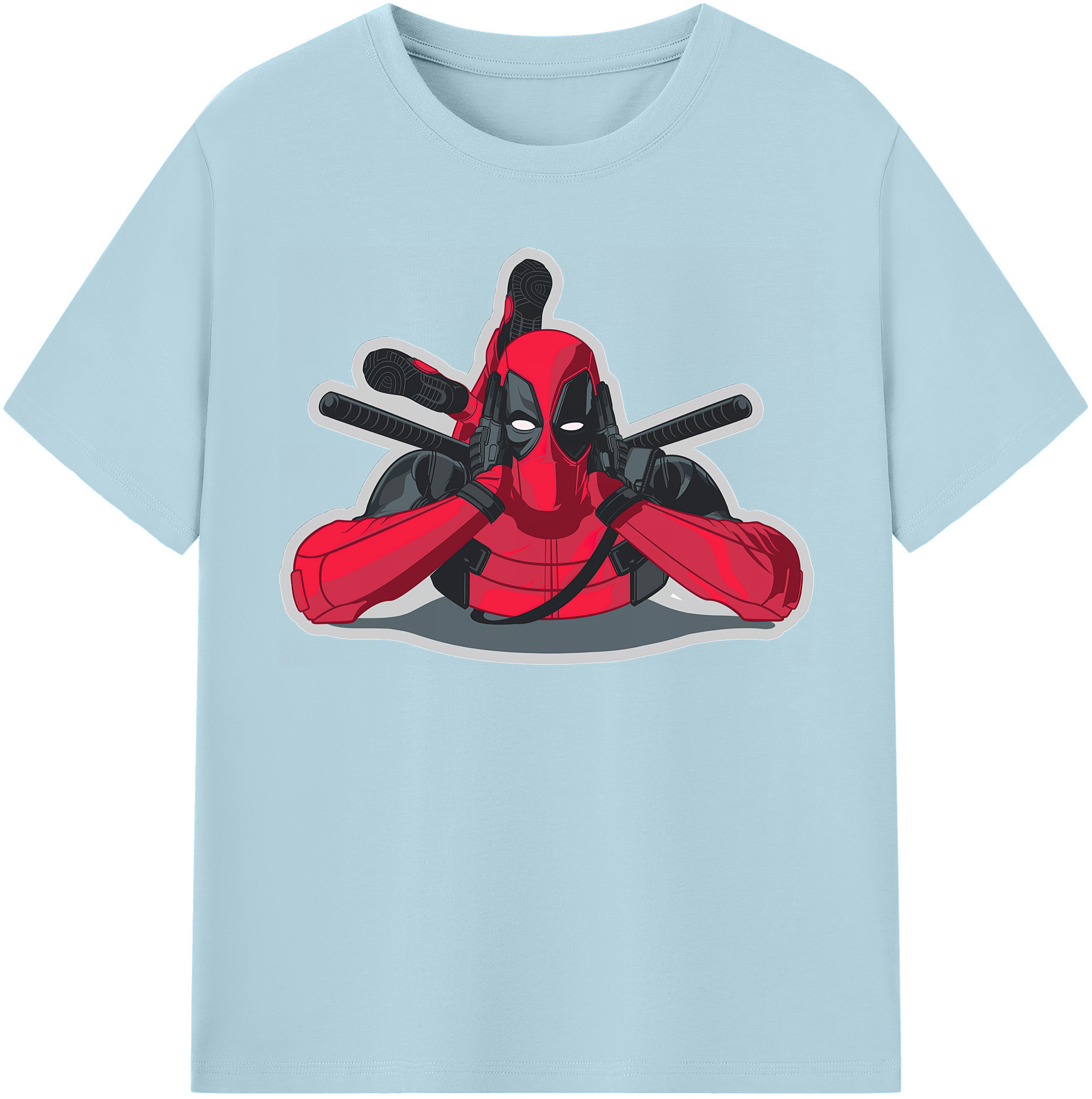 （画像用） Deadpool デッドプール 綿100％半袖Tシャツ（フロントプリント）